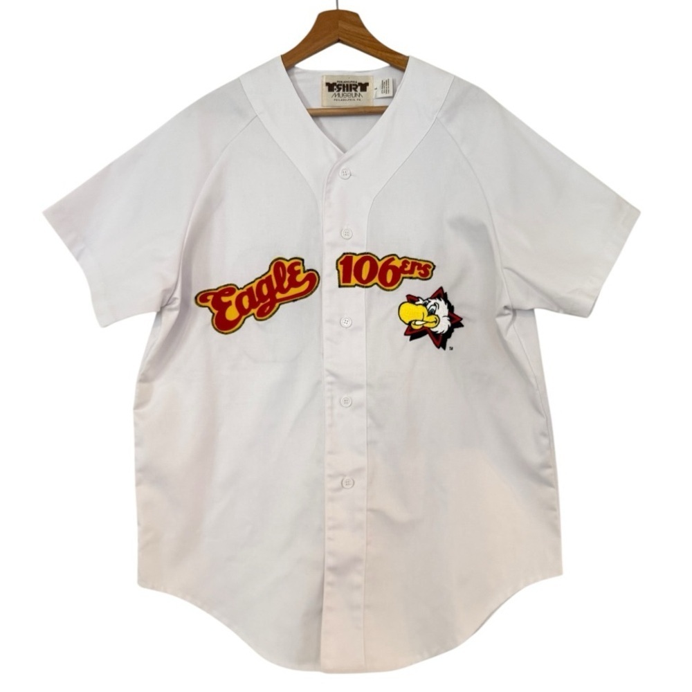 PHILADELPHIA T-SHIRT MUSEUM Vintage Eagel’s 106ers Button Down Shirt Size L